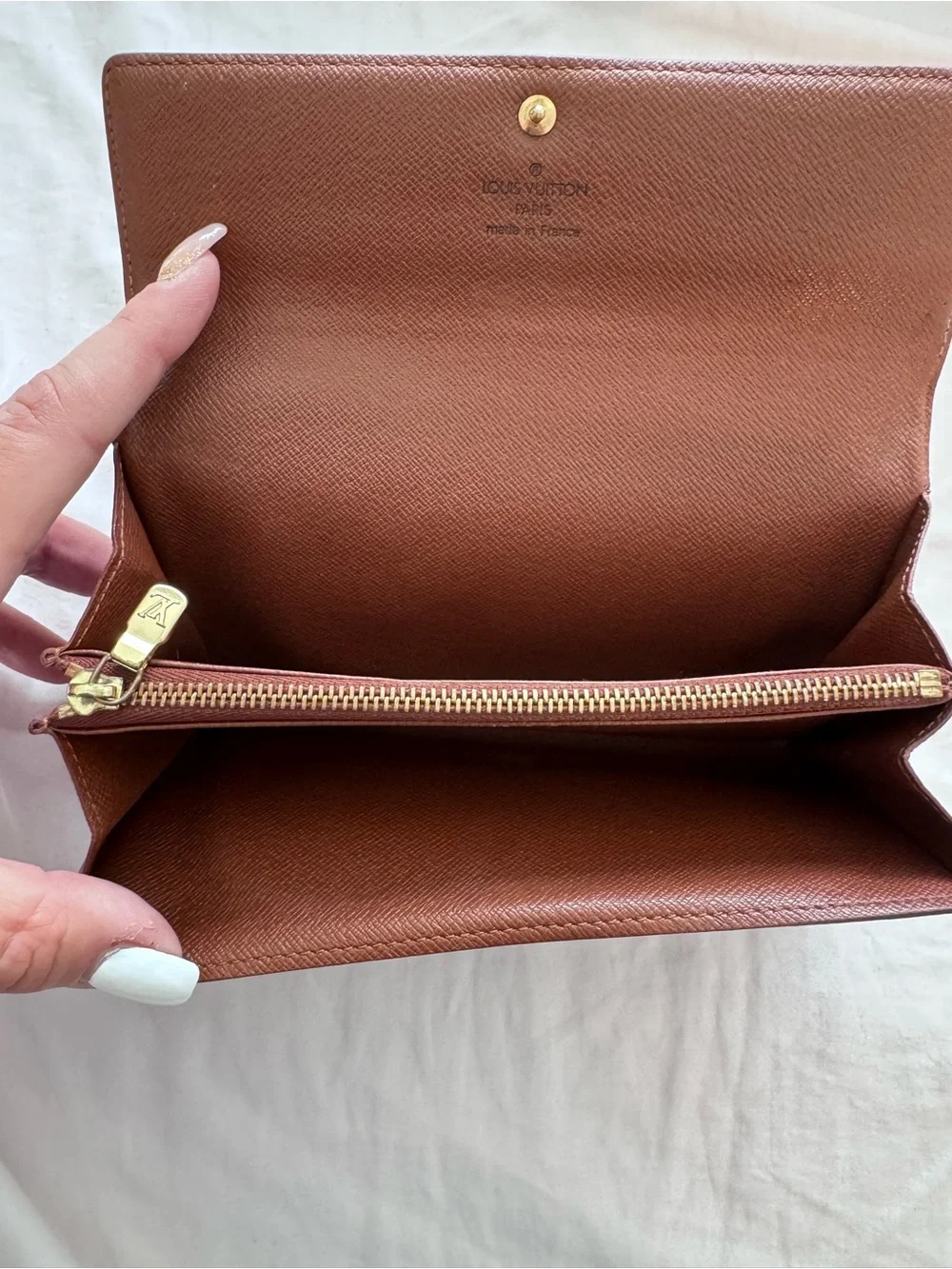 Louis Vuitton Monogram Canvas Sarah Wallet in Brown